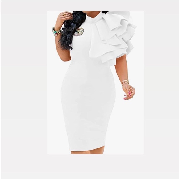 xxtaxn women's cocktail bodycon ruffle sleeveless formal midi pencil dress – Sleek & Sexy boho dresses woman